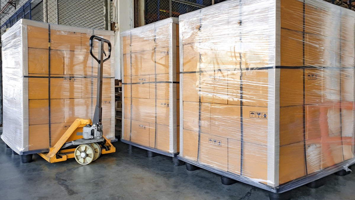 Amazon return pallets prepared for processing